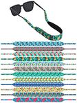 Fabbay 12 Pieces Floating Sunglasses Strap Croakies Neoprene Floral Pattern Eyewear Retainers Soft Adjustable Croakies for Glasses Men Women Outdoor Sport Activities