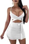 GOBLES Women's Sexy Bodycon Spaghet
