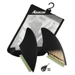 AQUBONA Twin Keel Fins, Single Tab Dual Tabs Fins Surfboard Fins, Twin Fin Fishtail Surfboard Fins Twin Keels - Smooth Fiberglass Flex