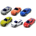 SUPER TOY Push Go Metal Die Cast Car Toy - Pack of 6 for 3+ Years Old Kids, Multi Color