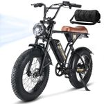 CYCROWN CycRun 10.4/13Ah Removable Battery Electric Bike for Adults up to 88/104km Range, 750W 32km/h Moped-Style E-Bike with 20" x4.0 Fat Tires & Hydraulic Suspension & Super Headlight & Display