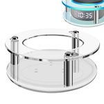 Geekria Acrylic Clear Case Compatible with 2019 All-New Echo Dot (3rd Gen) Smart Speaker with Clock, Ceiling Wall Mount Speaker Stand Stable Guard Holder (Clear Round)