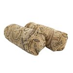 Blazing Needles Corded Jacquard Chenille Bolster Throw Pillow, 20" x 8", Tan Paisley 2 Count