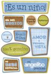 Karen Foster Design Acid and Lignin Free Scrapbooking Sticker Sheet, Spanish Baby Boy