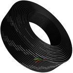 Tupavco Phone Cable Rounded Roll (100 M - 328 ft) 4X1/0.4 Reel Round Telephone Long Cord 300ft Black