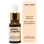 Hyaluronic Acid Serum (10ml) - Vegan - Hyaluronic Acid Serum For Face, Acido Hialuronico to Hydrate and Remove Fine Lines + Wrinkles, Boost Collagen - Say Hi To Hydration by grace and stella