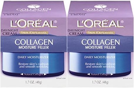 L'Oreal Paris Skincare Collagen Face Moisturizer, Day and Night Cream, Anti-Aging Face, Neck and Chest Cream to smooth skin and reduce wrinkles, 1.7 oz Pack of 2