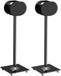 MOUNTUP Sonos ERA 300 Speaker Stand Pairs,31.7" Height Adjustable for Ear Level Surround Sound,Tempered Glass Base Sonos Era 300 Stand Set of 2, Wireless Smart Speaker Floor Stand Cable Management