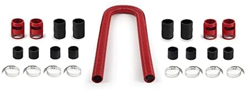 Mishimoto MMAH-U48RD Universal Flexible Stainless Steel Radiator Hose Kit, 48”, Red