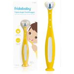 FridaBaby Triple-Angle Toothhugger Training Toothbrush for Toddler Oral Care, Yellow