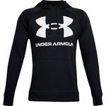 Under Armour Men's Rival Fleece Big Logo Hoodie, Black (001)/Onyx White, Large