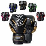 Kids Boxing Gloves 2023, MMA Training Sparring Maya Hide Leather Muay Thai Kickboxing Men Women Junior Heavy Punching Boxing Bag Mitts Focus Pads Workout Ventilated Palm Multi Layered (Gold, 4 Oz)