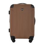 Travelers Club Chicago Hardside Expandable Spinner Luggages, Rum Caramel, 20" Carry-On, Chicago Hardside Expandable Spinner Luggages