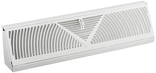 Rocky Mountain Goods Baseboard Register Vent- RoundFlow Design for Maximum air Flow - Smooth air Adjust Lever - Heavy Duty Steel - Easy Install (18")