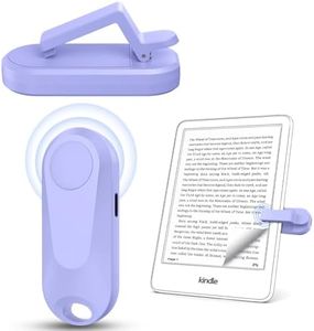 DATAFY [Case-Friendly] Page Turner for Kindle Paperwhite Oasis Kobo eReaders, Camera Camcorder Remote Controls, Page Turner Clicker for ipad Tablets Reading Novels with Wrist Strap Storage Bag Purple