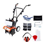DEALOURUS 52CC Garden Petrol Tiller Engine 3HP 2 Strokes Lawn Soil Cultivator Rotovator Engine Lightweight Compact Powerful Sure Grip Handles Built to be Durable Dependable and Heavy Duty