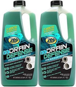 Zep Drain Defense Pipe Build-Up Remover - 64 Ounces (Case of 2) ZLDC648 - Professional Strength Liquid Pipe Build Up Remover