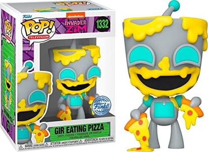 Funko PoP! Invader Zim - Gir Eating Pizza Vinyl Figure, 10 cm Height