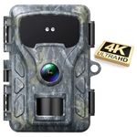 VOOPEAK 4K 48MP Wildlife Camera, Trail Cameras 0.1s Trigger Time Latest Sensor Motion Hunting Game Cameras Time-Lapse with 120°Wide-Angle 2.0” LCD for Wildlife Outdoor Monitoring