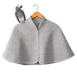 Parrot Anti-scratch Shoulder Protector Cape Prop Cover for Small Medium Large Birds Pet Arm Poop Shawl Guard Diasper Pad for Cockatiels Parakeets Love Birds Sun Conures Macaws Finches (GRAY)