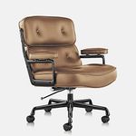 MIUZ Executive Chair PU Leather Office Chair Ergonomic Chair Lounge Chair Reception Chair Adjustable (Tan)