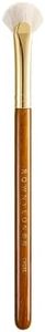 Desert Oak Series Mini Fan Brush - Ultra-Fine Goat Hair for Precision Highlighting, Flat Fan Shape Targets Cheekbones/Nose Bridge, Ebana Bubinga Handle & Brass Ferrule (CM 166)