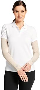 Solbari UPF 50+ Sun Protection Arm Sleeves Sensitive Collection - Medium/Oatmeal/Without Thumbholes - UV Protection, Sun Protective