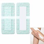 Incision Island Dressing,Section Adhesive Island Wound Dressings Pads,Waterproof Bandage Gauze Absorbent Patche-6PCS