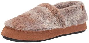 Acorn Women's Lightweight Moccasin Slipper, Rubber Outsole, Multi Layerd Memory Foam Insole, Brown Berber, 6/7 UK