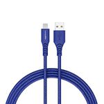 Amazon Basics USB A to Lightning PVC Molded Nylon MFi Certified Charging Cable (Blue, 1.2 meter)