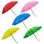 AUEAR, 5 Pack Cute Mini Small Umbrella Bright Varied 5 Color for Photography Props Craft Home Table Decoration Outdoor Potted Plants Shade
