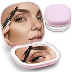 Giazee Compact Mirror, 1X/5X Magnifying Mirror with Light Small Travel Makeup Mirror Portable LED Pocket Mirror for Handbag Purse