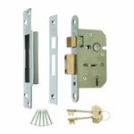 ERA 202-61A Viscount 2.5-inch/ 64mm 5 Lever High Security Mortice Sashlock - Chrome Effect