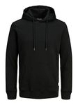 Jack and Jones Mens Jjebasic Sweat OTH Hoodie Black M