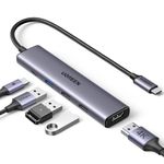 UGREEN USB C Hub, Revodok 5-in-1 USB Hub for Laptops, 4K HDMI to USB-C Adapter, 100W PD, 3 USB-A Data Ports, Aluminum Compact Multiport Adapter for MacBook Air/Pro, HP, Dell, iPad, Galaxy Dex