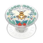 PopSockets Plant-Based Phone Grip with Expanding Kickstand, PopSockets for Phone - Translucent Bee Boho