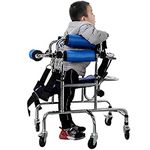 Child Rehabilitation Rollator Walker, Rollators 6 Wheels Stainless Steel Walking Frame Lower Limb Rehabilitation Aids, for Disabled Kids with Cerebral Palsy/Disability
