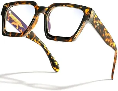 livho Oversized Blue Light Blocking Glasses for Woman - Rectangle Fashion Glasses for Computer, Chic Preppy Frame