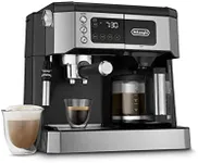 De'Longhi All-in-One Combination Coffee Maker & Espresso Machine + Advanced Adjustable Milk Frother for Cappuccino & Latte + Glass Coffee Pot 10-Cup, COM532M