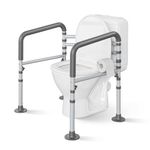 Loyoda Toilet Safety Rails for Seniors,Height-Adjustable Toilet Frame Width-Adjustable Toilet Handles Toilet Rail Provides Support for Seniors ， Pregnant ，Disabled