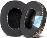 SOULWIT Cooling-Gel Earpads Cushions Replacement for Skullcandy Hesh 3/ANC/Evo & Crusher Wireless/ANC/Evo & Venue ANC Over-Ear Headphones,Ear Pads Cushions with Noise Isolation Foam (Black Gold)
