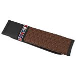 X AUTOHAUX Universal Car Seat Belt, 9.06"x2.56", Faux Leather, Coffee Color