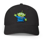 Disney Men's Adult Baseball Cap, Toys Story, Alien Adjustable Dad Hat, Black, One Size