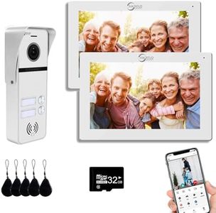 ANJIELO SMART Wireless Apartment Video Doorbell Intercom System, 2 Units 7 Inch Touch Monitor, Indoor Outdoor Support Monitoring, Unlock, Dual Way Intercom, Video Door Phone Kit for Home Villa