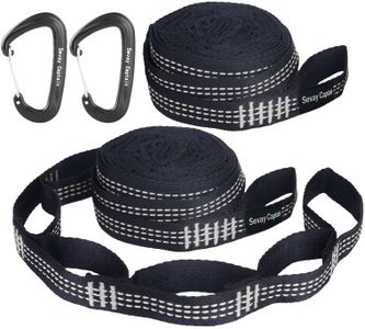 Sevay Captain Rope for Hammock,Hammock Tree,1000D Polyester, 21 Adjustable Points, Abrasion Resistant, Ideal for hammocks, tarpaulins. 2 Aluminum Carbine