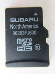 FJ630 2015 2016 SUBARU CROSSTREK IMPEZA WRX FORESTER STI MICRO SD NAVIGATION CARD, MAP FOR NORTH AMERICA, USA / CANADA PART NUMBER 86283FJ630