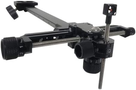 SAS Recurve Bow Carbon Pro X Target Recurve Sight T Shape Micro Adjustable with Single Fiber Optical Pin Sight Detachable for Competition Olympic Style Hunting Practice Range RH or LH (Black)