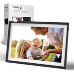 Nixplay Digital Touch Screen Picture Frame with WiFi - 15.6” Photo Frame, Connecting Families & Friends (Black/White Matte)