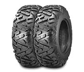 Set of 2 Hakuba Ramhorn offroad ATV/UTV Tire 25x10-12, 6PR/TL (6 Ply, Tubeless) All-Terrain, Bighorn Style Tire