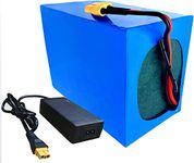 72V 20Ah 30Ah 40Ah Lithium Battery Pack,Ebike Battery with BMS Protection, for 5000W 3000W 2000W 1500W Ebike, Motorcycle, Scooter, Go Kart, Waterproof PVC Blue,72v 30ah